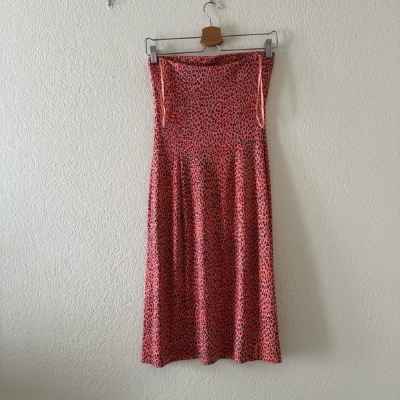 Diane Von Furstenberg 100% Silk Strapless animal leopard Dress - Picture 2 of 4